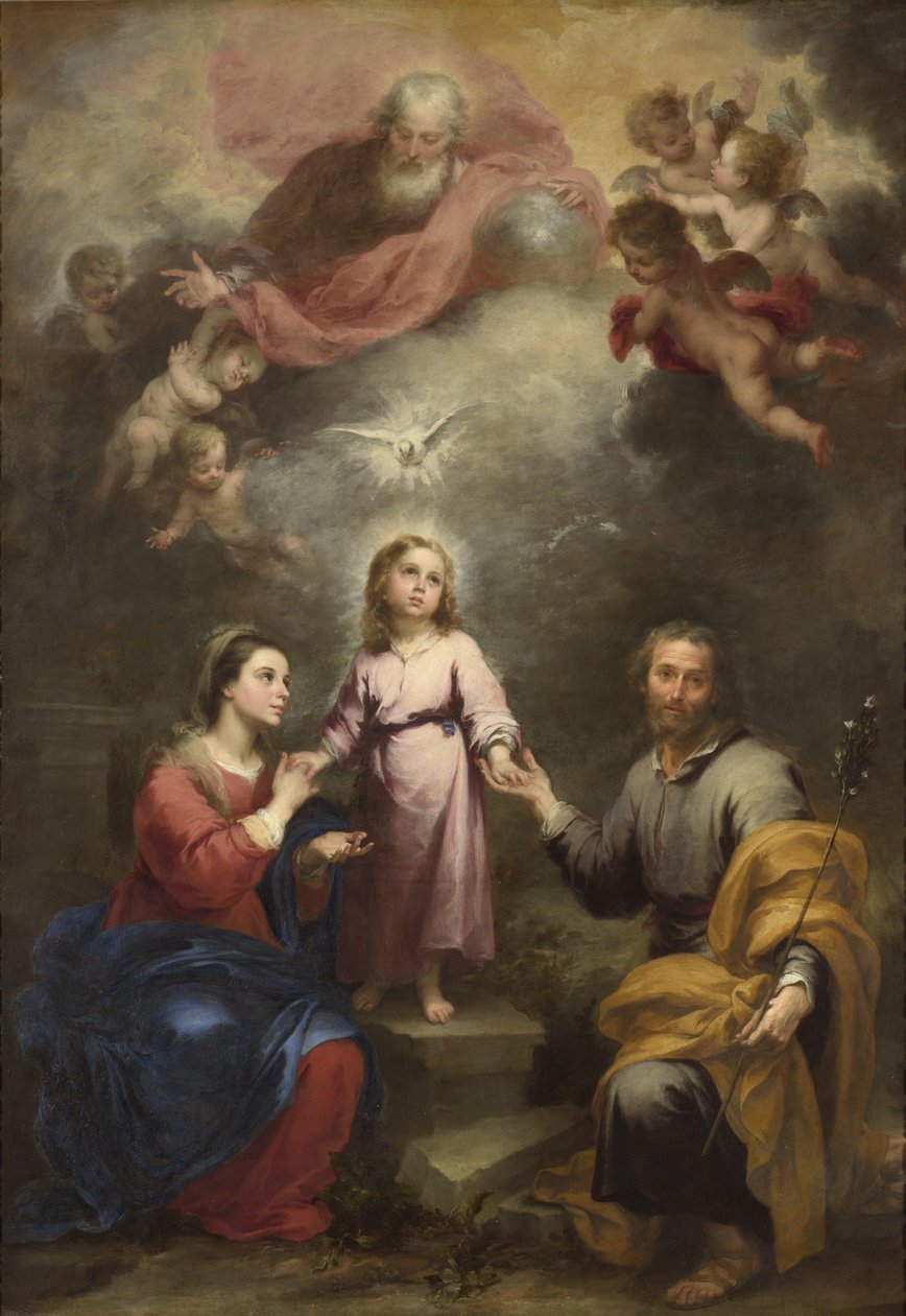 De Hemelse en Aardse Drieënheid door Bartolomé Esteban Murillo