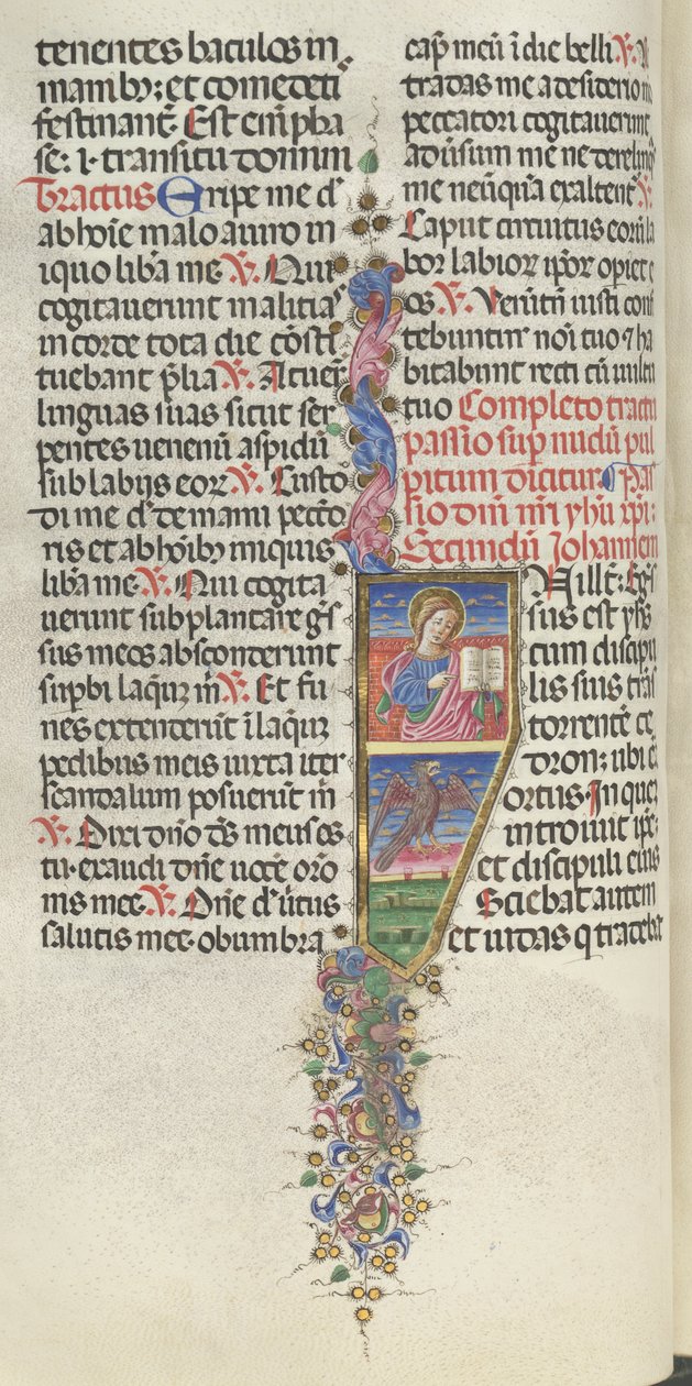 Missale: Fol. 141v: Sint Jan met adelaar, 1469 door Bartolomeo Caporali