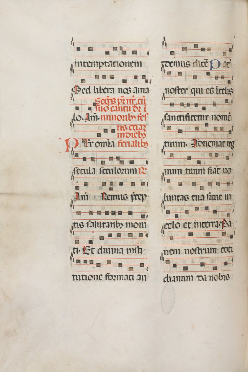 Missale: Fol. 189v: Muziek voor verschillende gebeden, 1469 door Bartolomeo Caporali