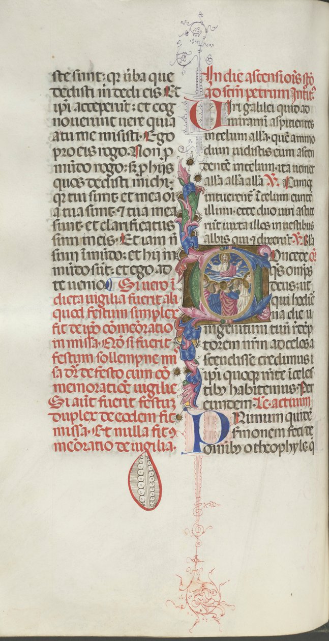 Missaal: Fol. 208v: Hemelvaart van Christus, 1469 door Bartolomeo Caporali