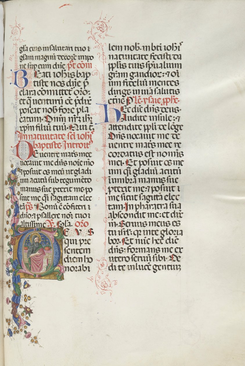 Missale: Fol. 287: Sint Johannes de Doper door Bartolomeo Caporali