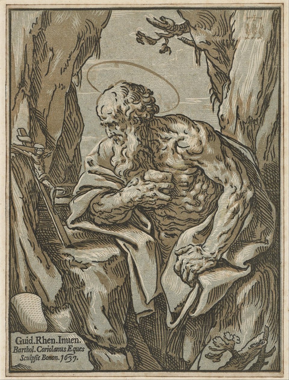 Heilige Jeroen door Bartolomeo Coriolano