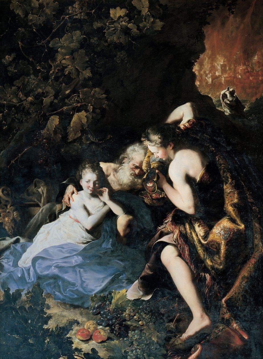 Lot en zijn dochters, 1695-1696 door Bartolomeo Guidobono