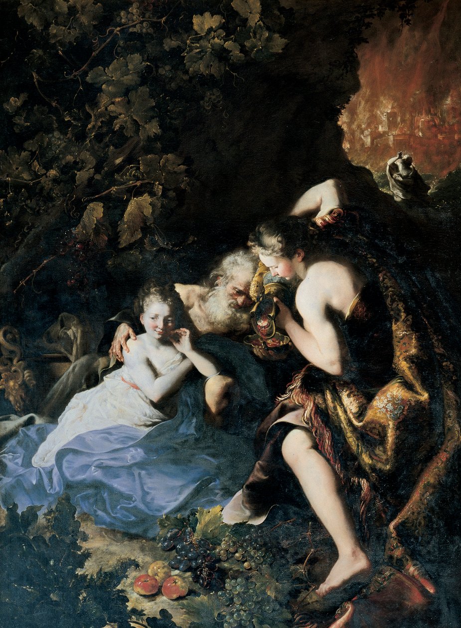 Lot dronken door zijn dochters door Bartolomeo Guidobono