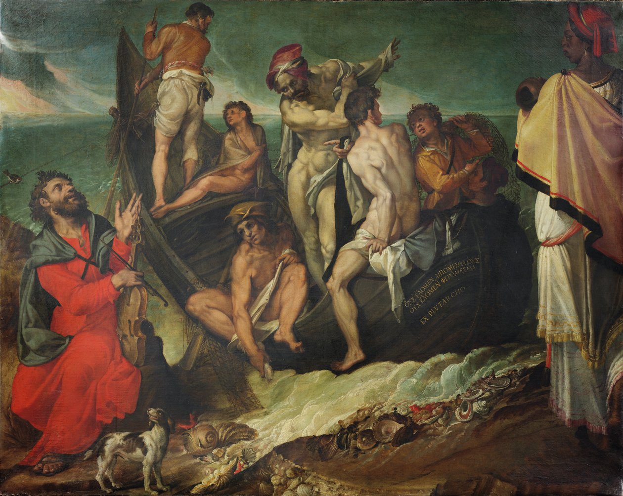 Italiaans: raadsel van Homerus door Bartolomeo Passarotti