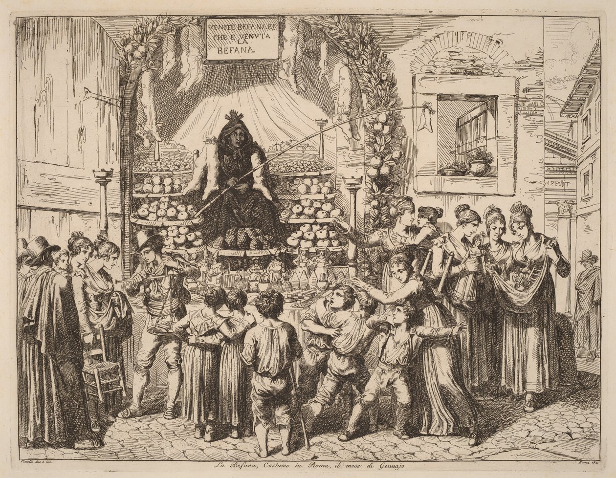 La Befana door Bartolomeo Pinelli