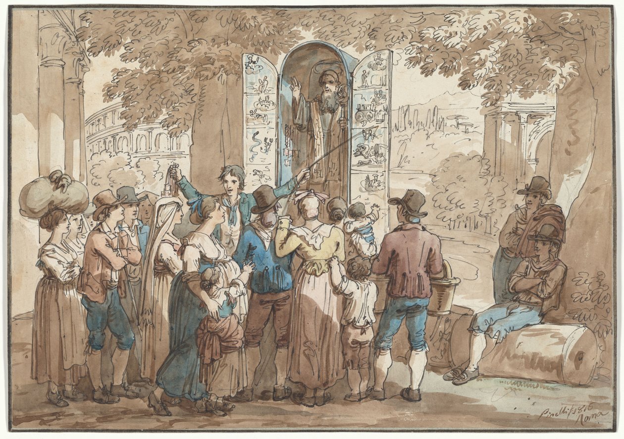 De charlatan, illustratie voor „Romeinse kleding en gebruiken“ door Bartolomeo Pinelli
