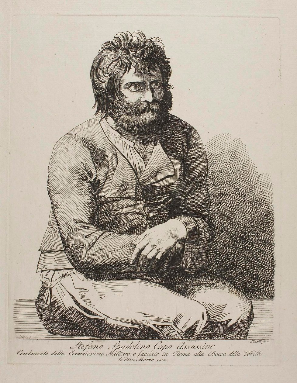 De roversleider Stefano Spadolino door Bartolomeo Pinelli