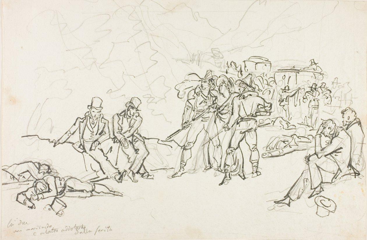 De postkoets overval door Bartolomeo Pinelli