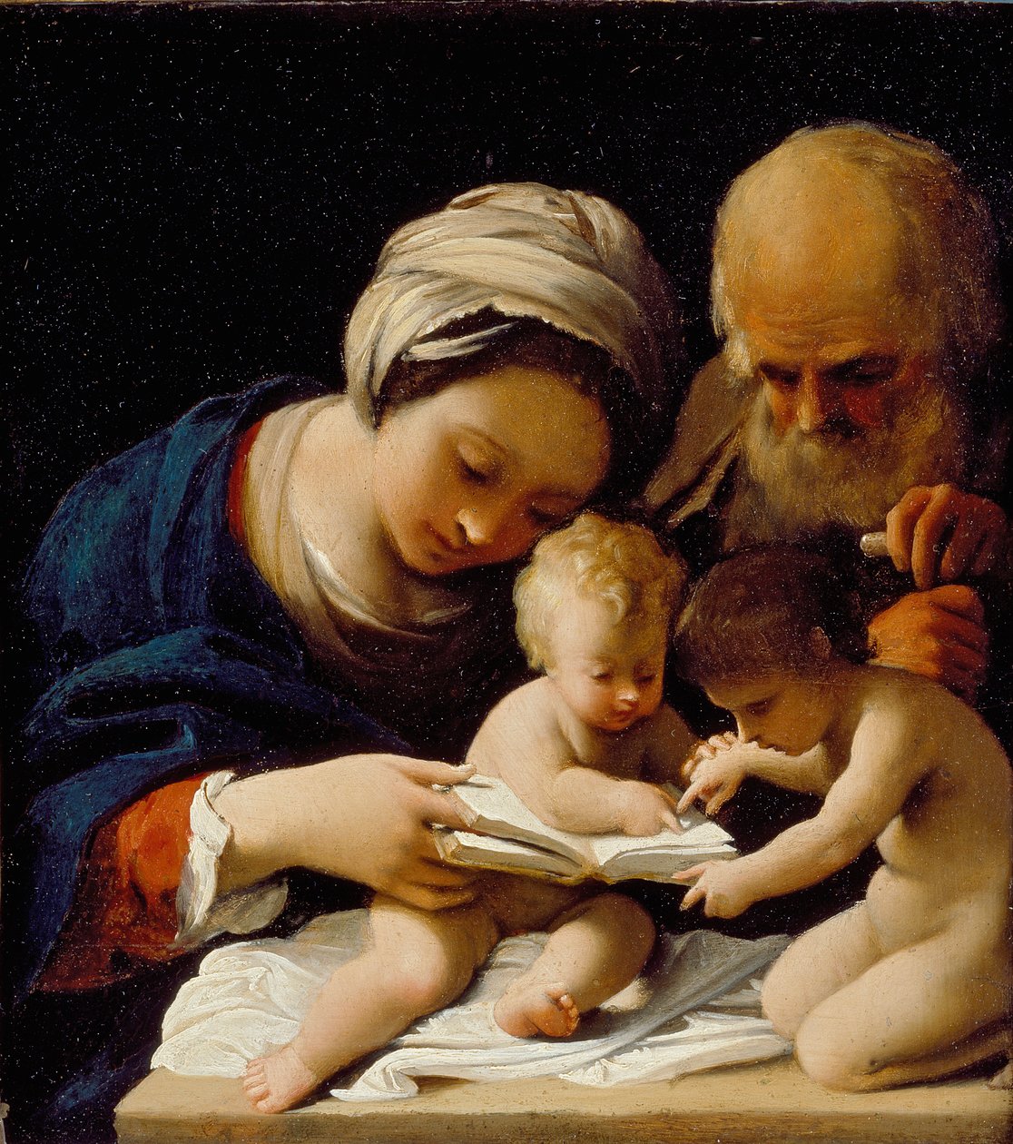 De Heilige Familie met de jonge St. Johannes de Doper, begin 17e eeuw door Bartolomeo Schedoni