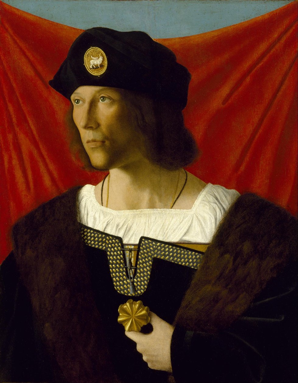 Portret van een heer door Bartolomeo Veneto
