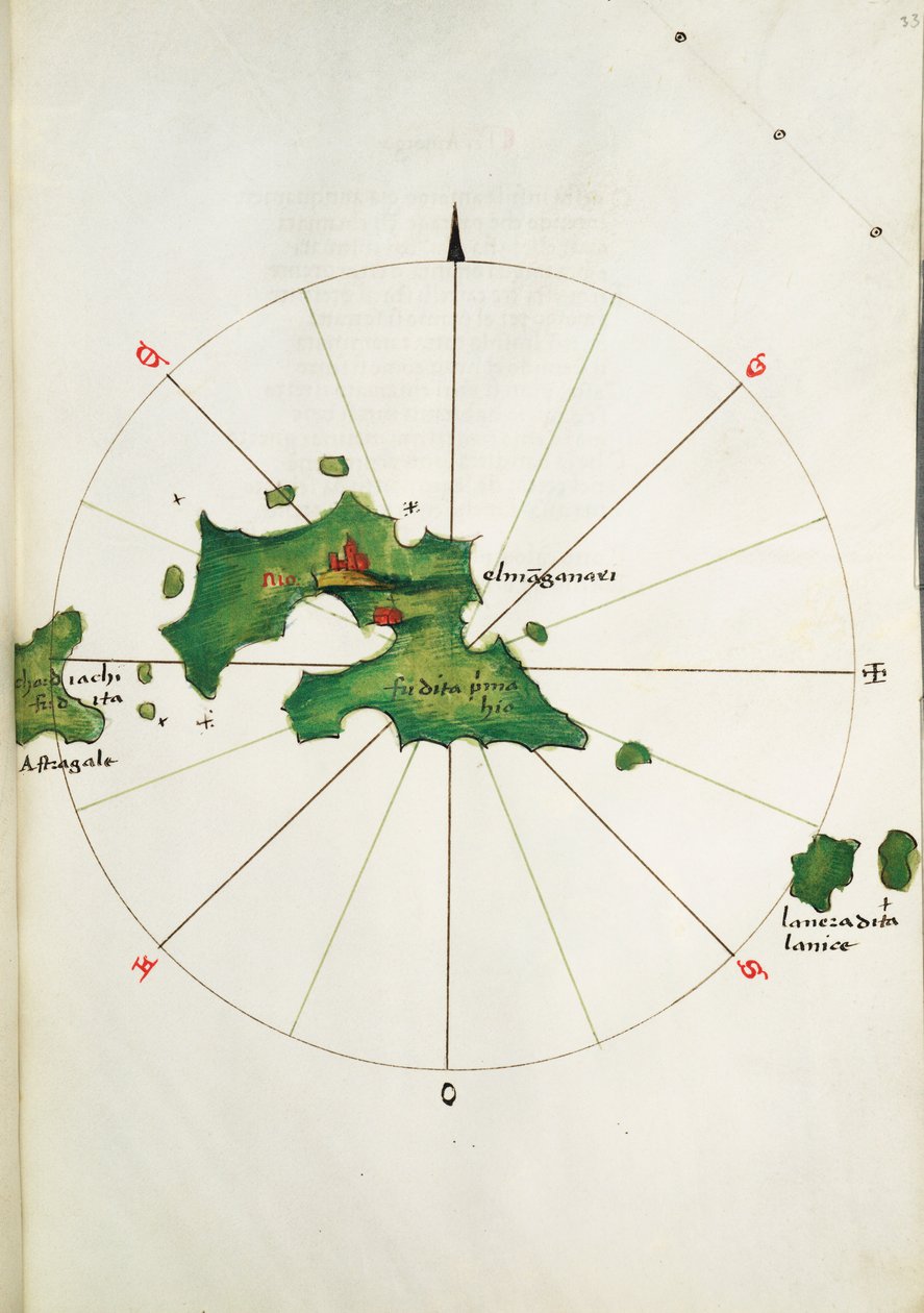 los kaart, ca. 1480 door Bartolomeo da li Sonetti
