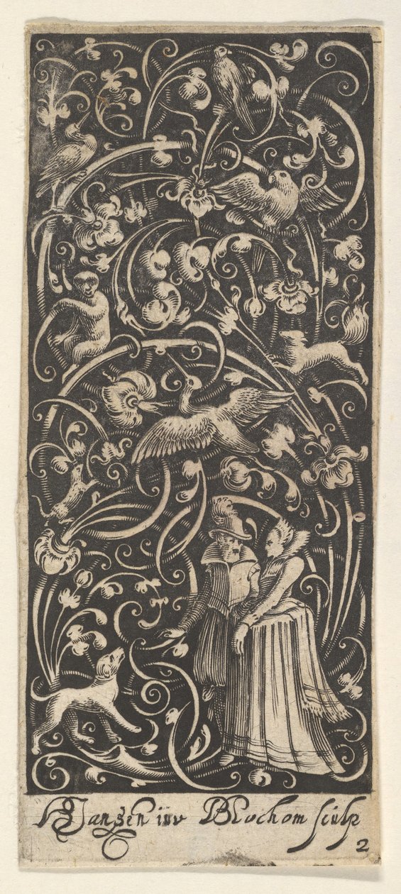 Verticaal Paneel met een Man en Vrouw, ca. 1631 door Bartolomeus van Lochom
