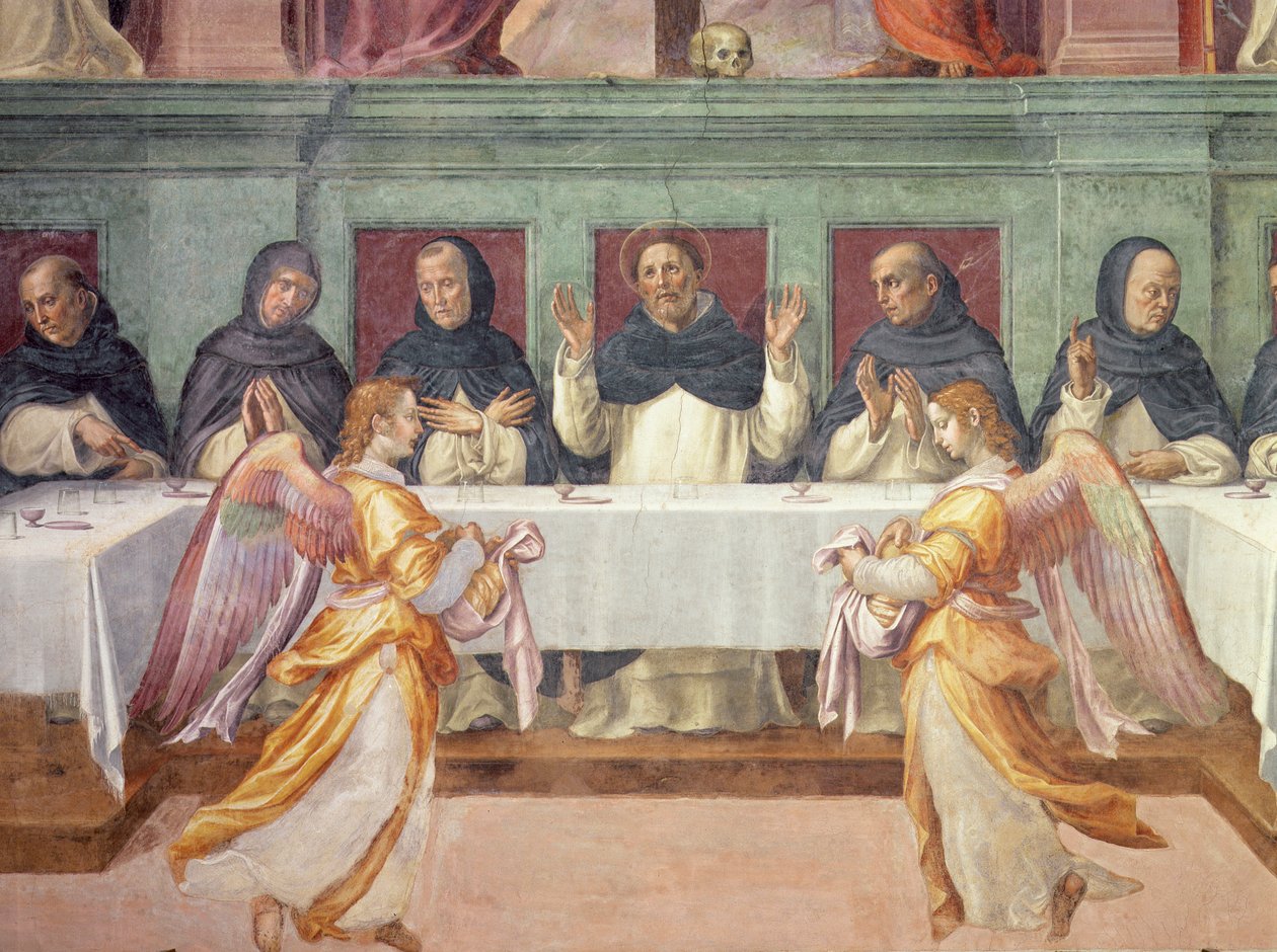 Het laatste avondmaal (detail) door Bartolommeo Sogliani