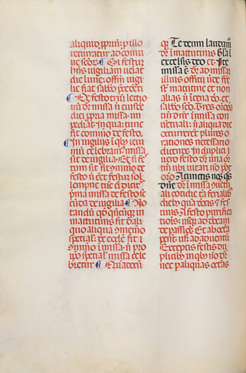 Missale: Fol. 173v: Muziek voor Alleluia etc. aan het begin van Pasen, 1469 door Bartolommeo Caporali