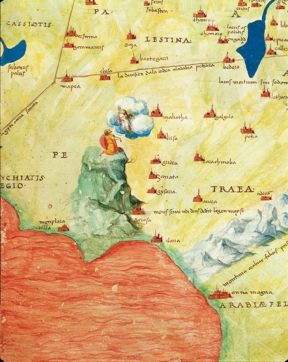 Nijldelta, Rode Zee en de Sinaïberg, uit Atlas van de Wereld in drieëndertig Kaarten, door Battista Agnese door Battista Agnese