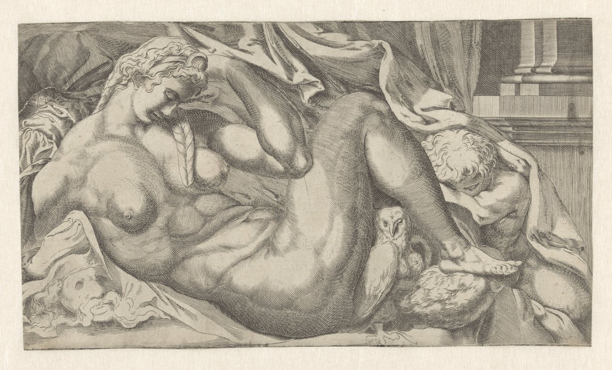 De nacht door Battista Franco (attributed to)