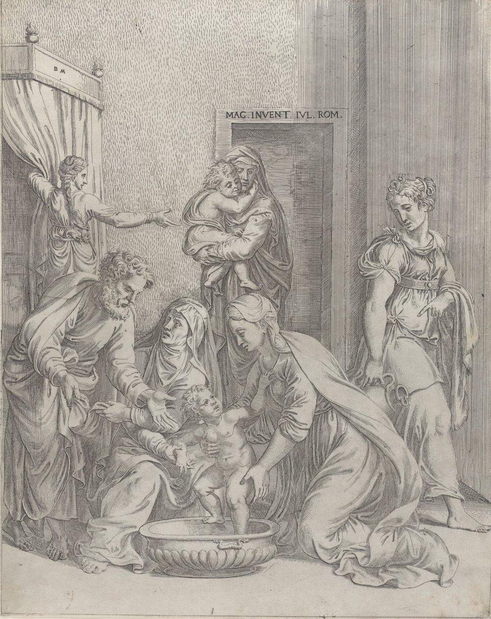 De Heilige Familie, 1535-73 door Battista del Moro