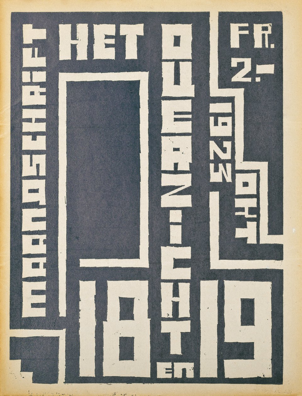 Omslag voor een uitgave van het tijdschrift "Het Overzicht", 1923 door Belgian School