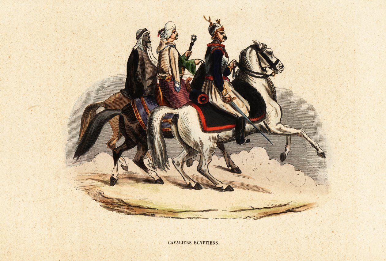 Egyptische cavalerie door Belgian School