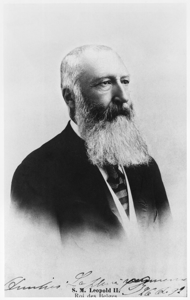 Portret van Leopold II (1835-1909), koning van België door Belgian School