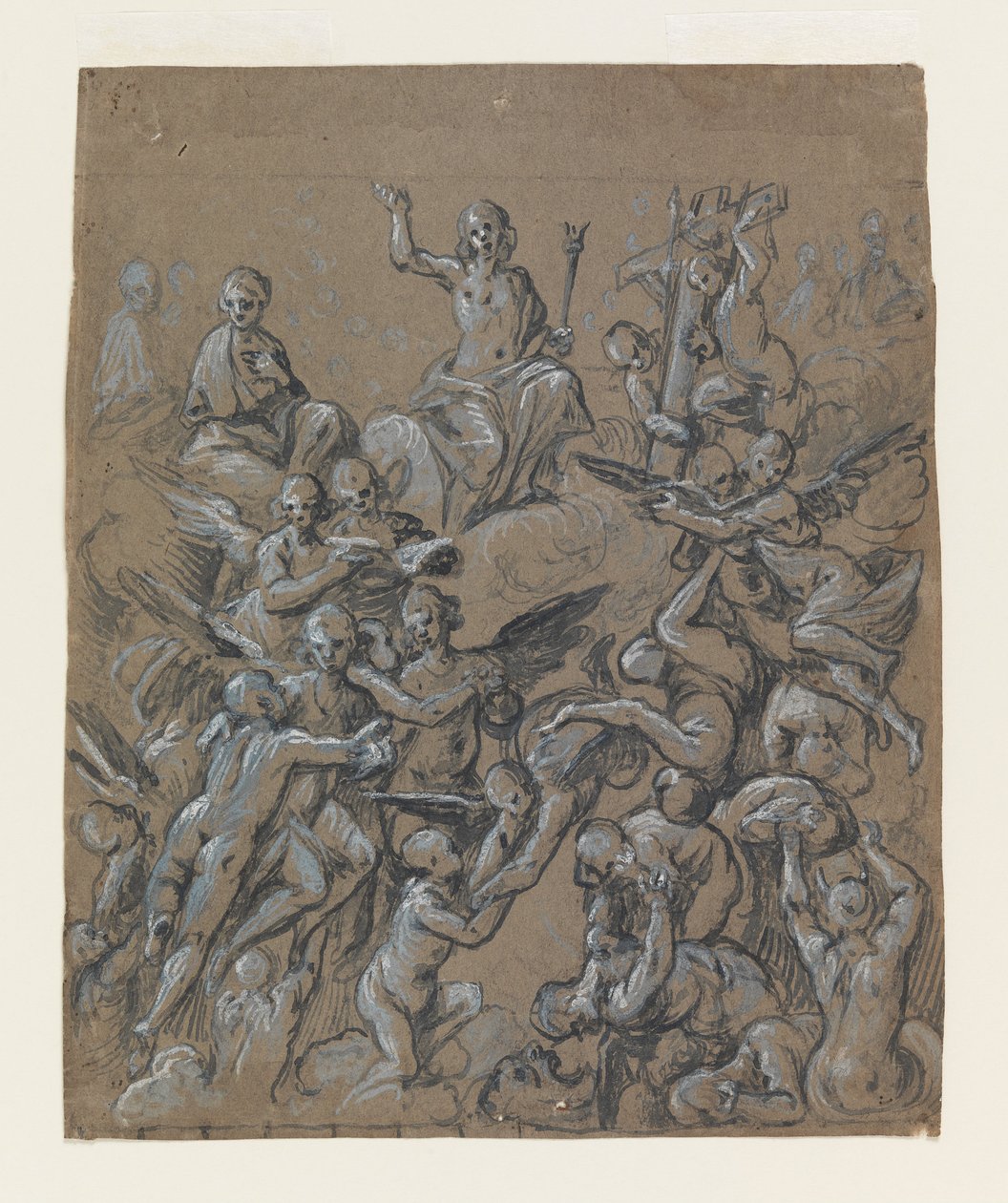Christus in Glorie met Engelen door Belisario Corenzio