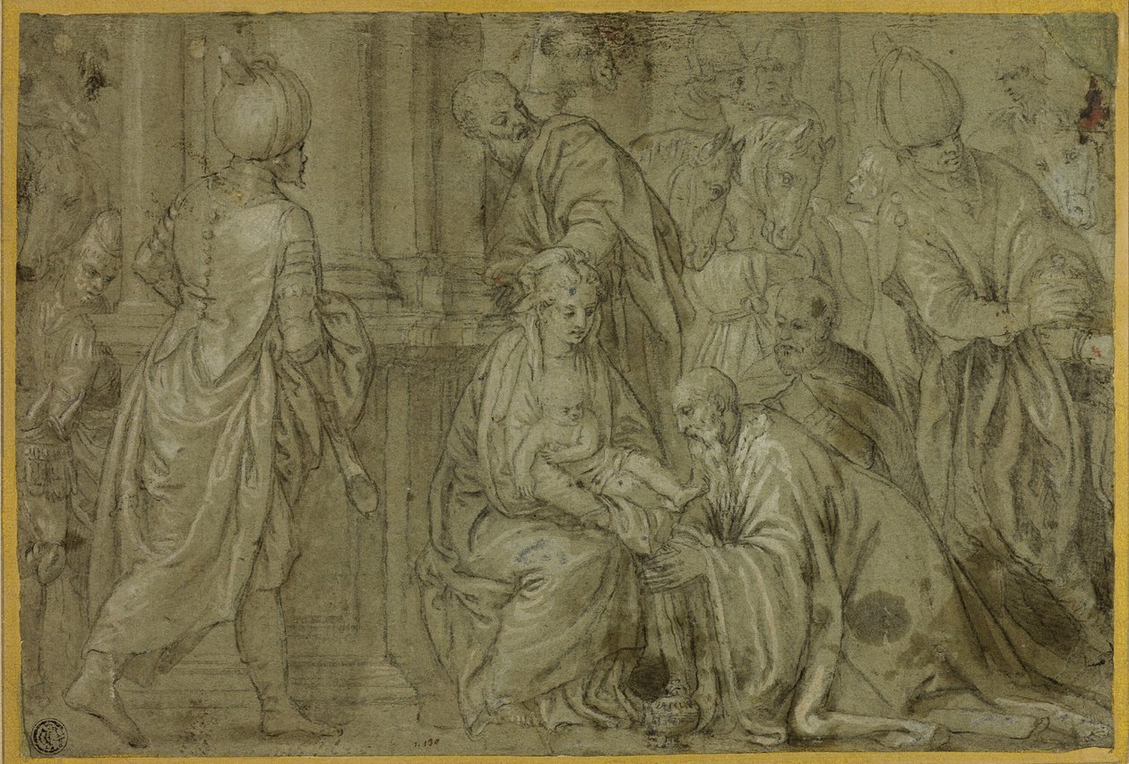 Aanbidding van de Wijzen door Benedetto Caliari