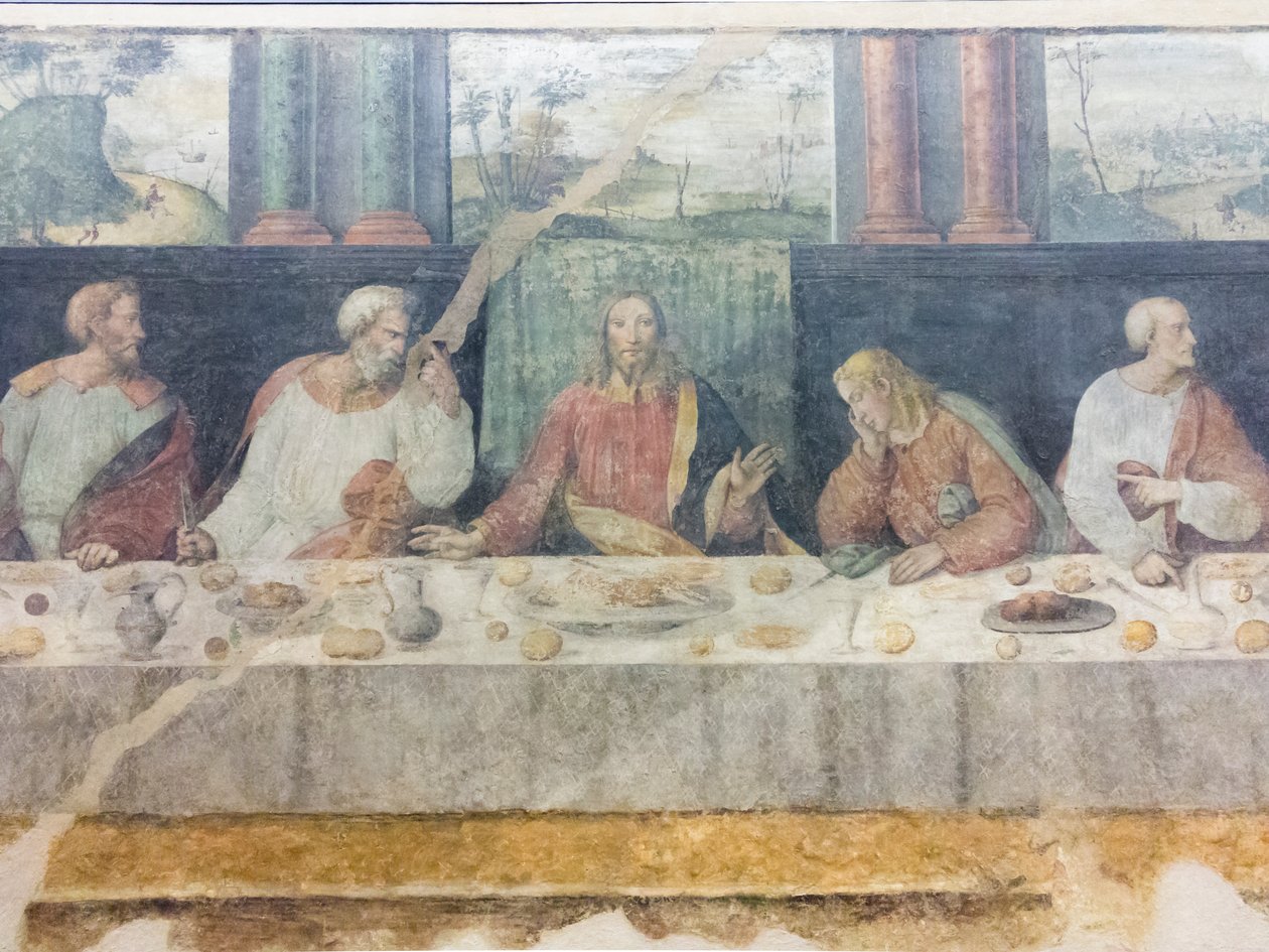 Het laatste avondmaal (detail) door Benedetto Coda