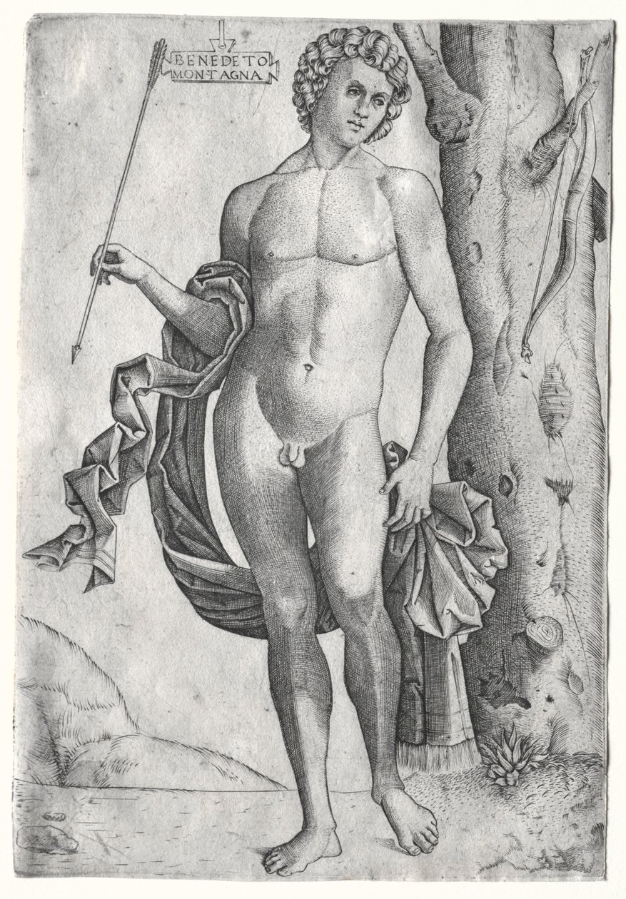 Man met een pijl, ca. 1515 door Benedetto Montagna