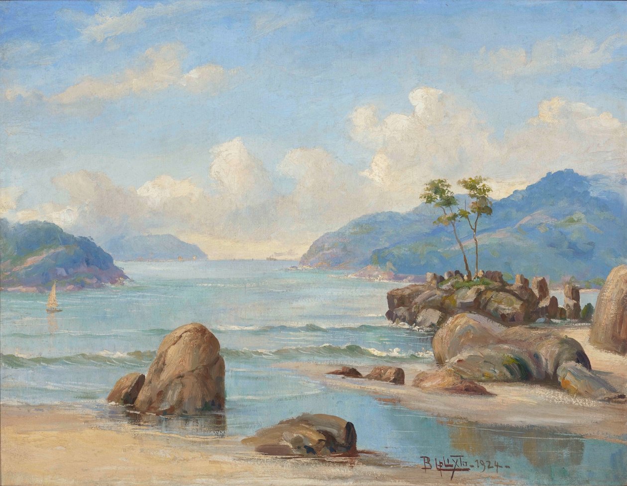 Benedito Calixto - Canto de praia (Baixada santista), SP, 1924 door Benedito Calixto