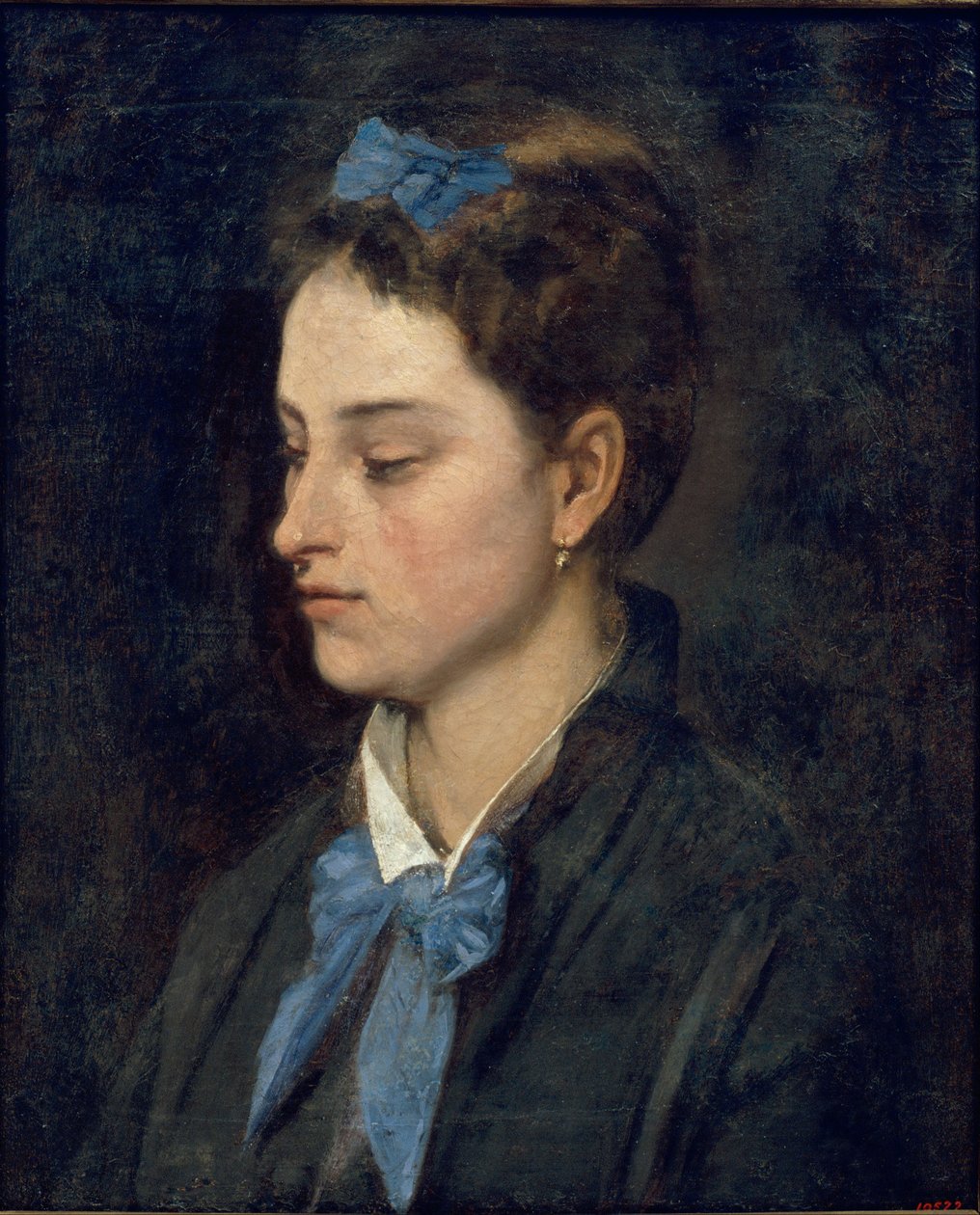 Portret van Teresita met Blauwe Strikken door Benet Mercadé