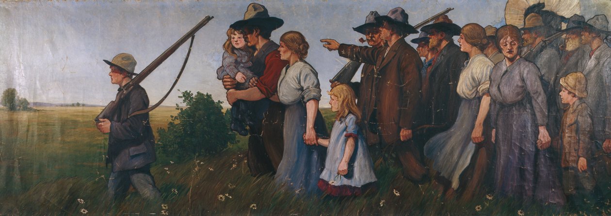 Immigrant (schilderij) door Benjamin Blessum