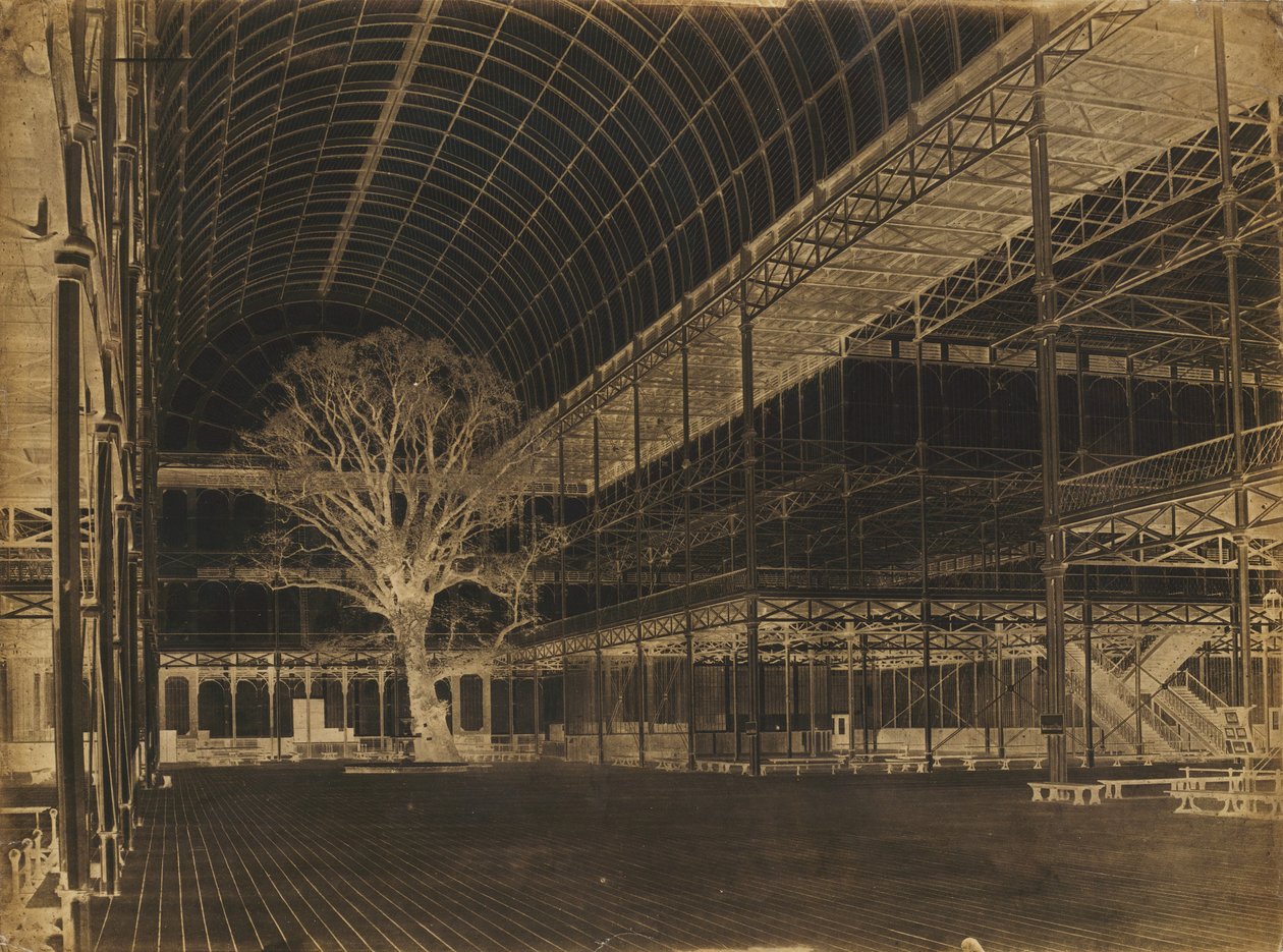 Crystal Palace, Hyde Park, Transept, 1852 door Benjamin Brecknell Turner