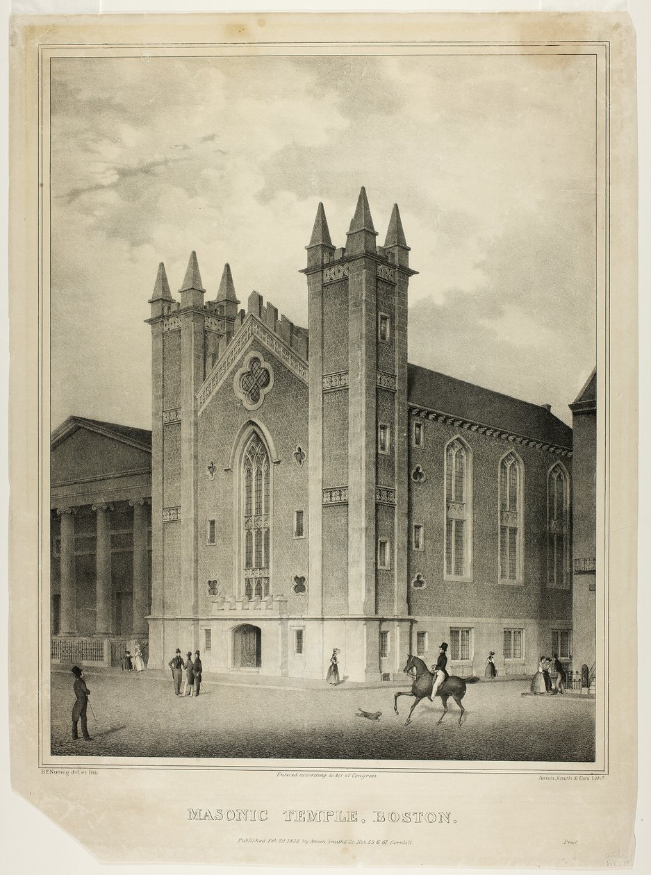 Vrijmetselaarstempel, Boston door Benjamin F. Nutting