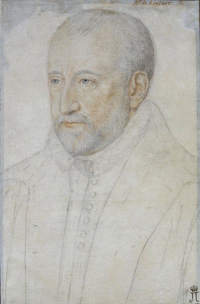 Portret van Pierre de Ronsard (1524-1585) door Benjamin Foulon