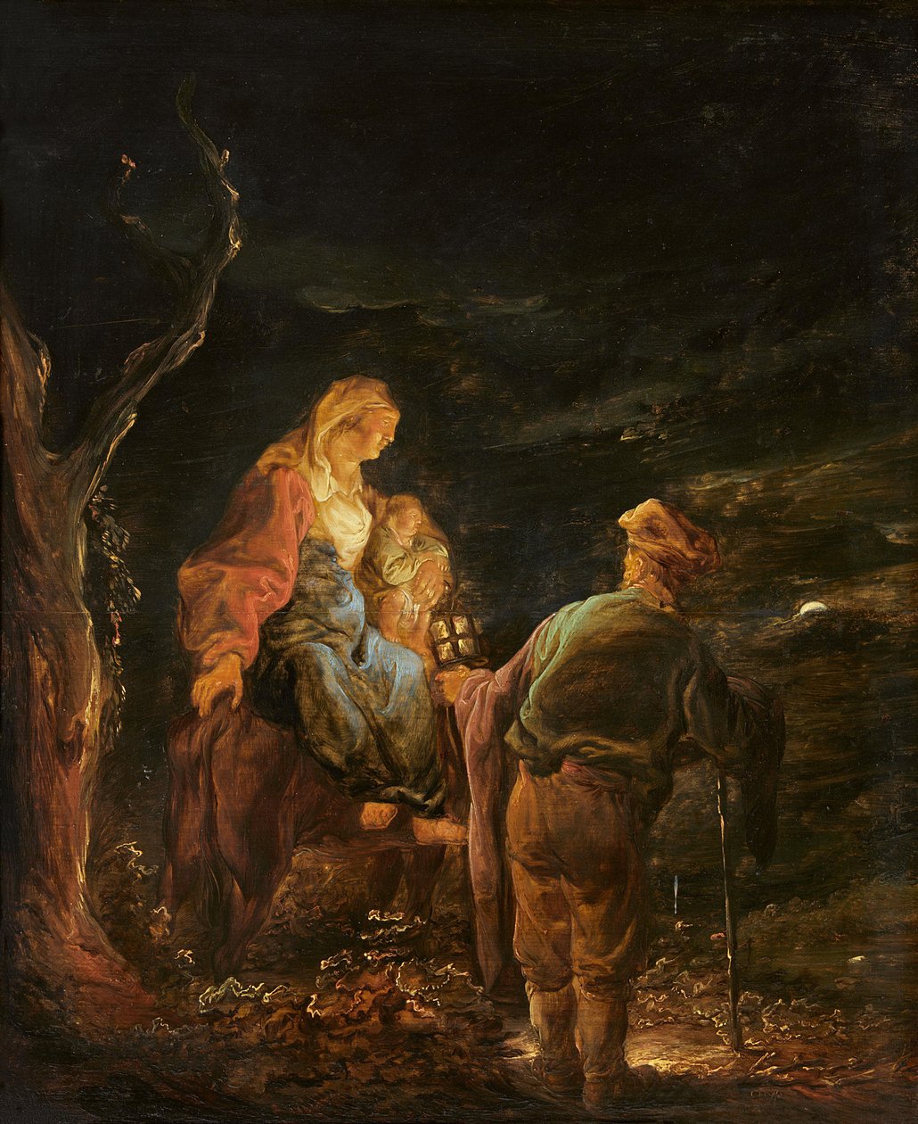 Rust op de vlucht naar Egypte door Benjamin Gerritsz Cuyp