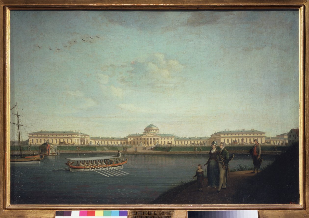 Het Tauridepaleis gezien vanaf de Neva door Benjamin Patersson