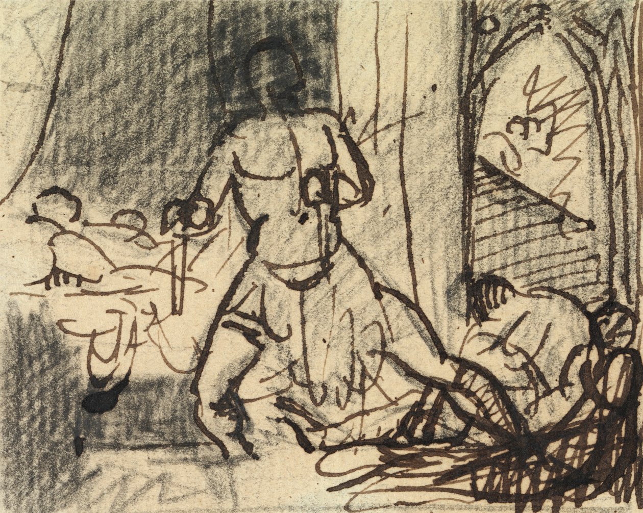 Studie van Figuren in een Dramatische Scene door Benjamin Robert Haydon