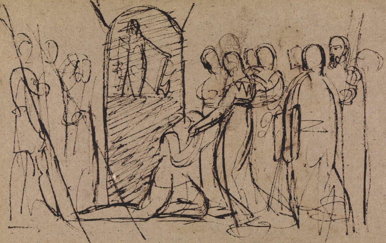 Studie van Mary, koningin van Schotland, op weg naar de executie door Benjamin Robert Haydon