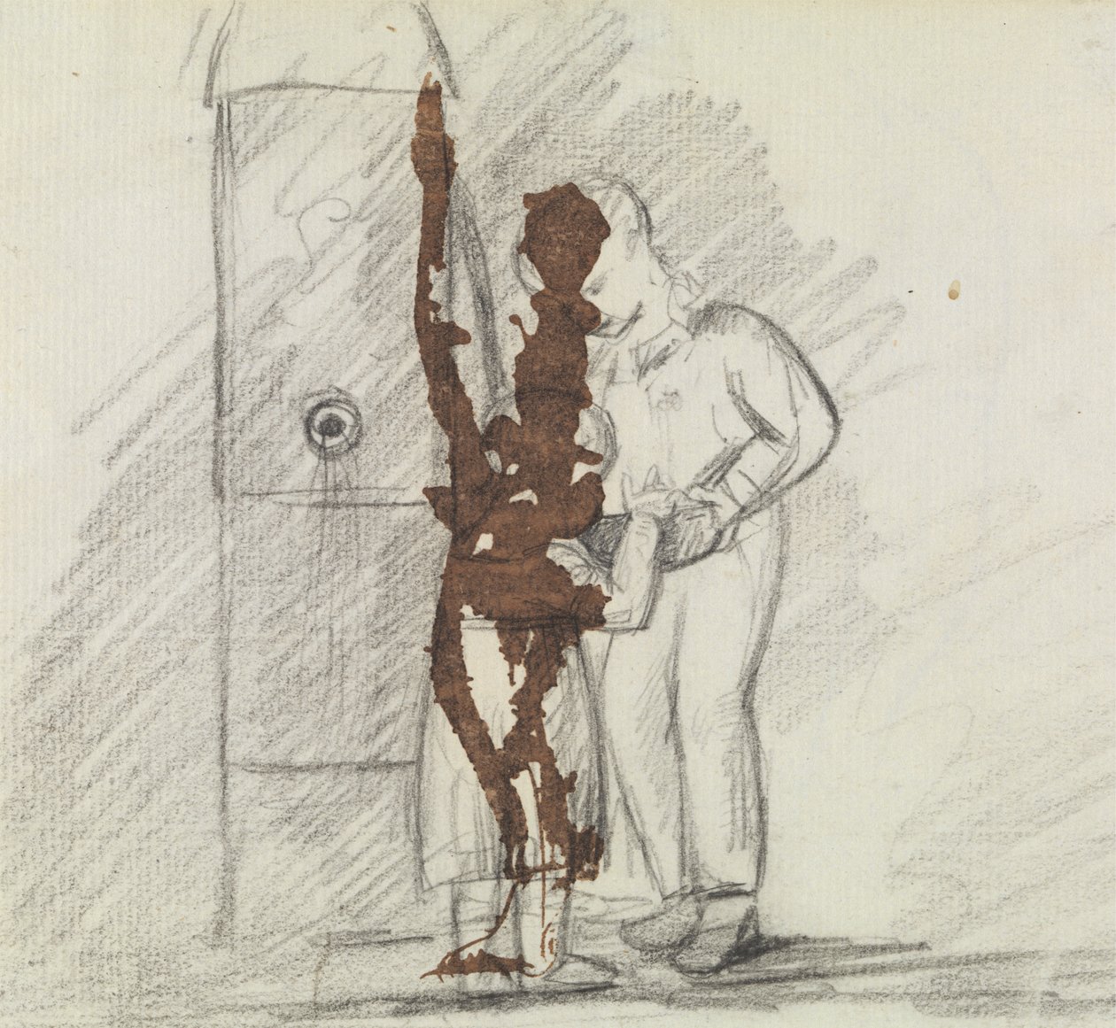 Studie van Twee Figuren die Samen Staan door Benjamin Robert Haydon