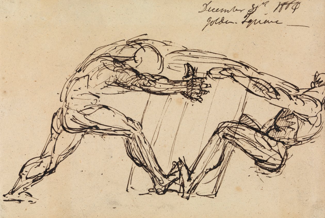 Studie van Twee Mannelijke Naakten door Benjamin Robert Haydon