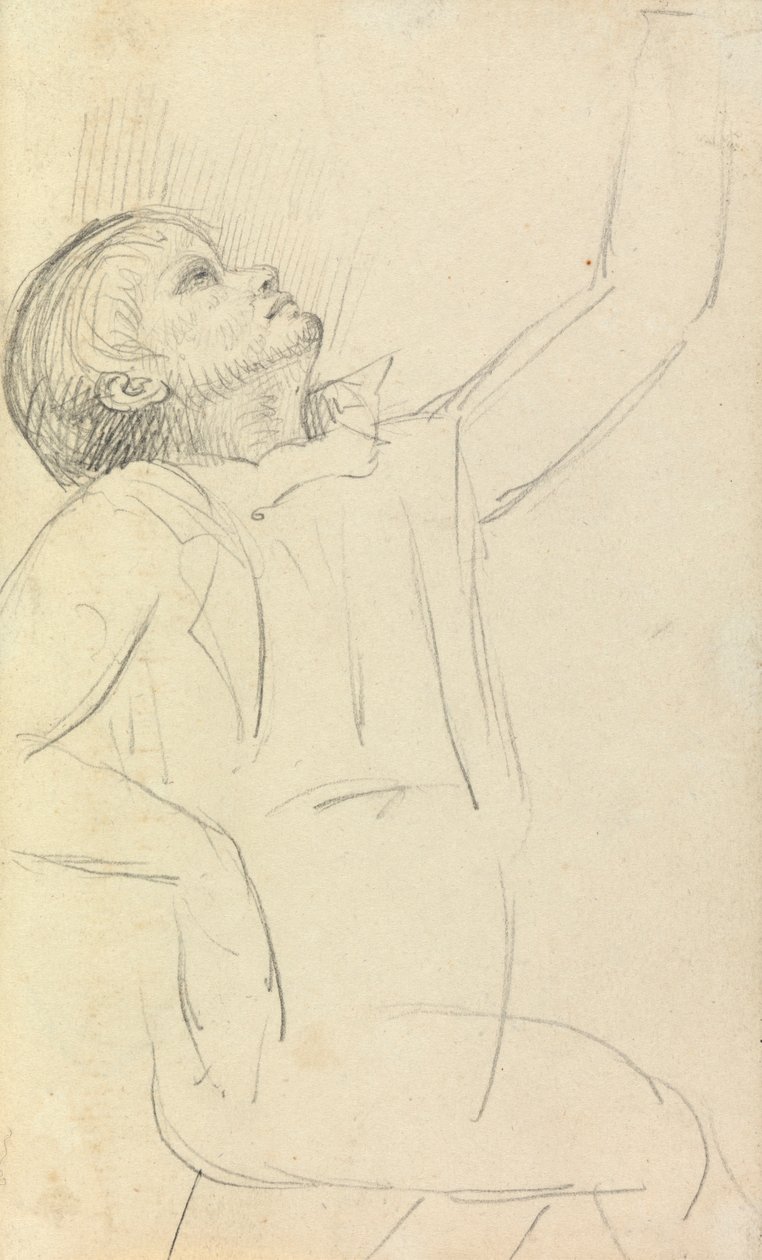 Studie van een zittende man door Benjamin Robert Haydon