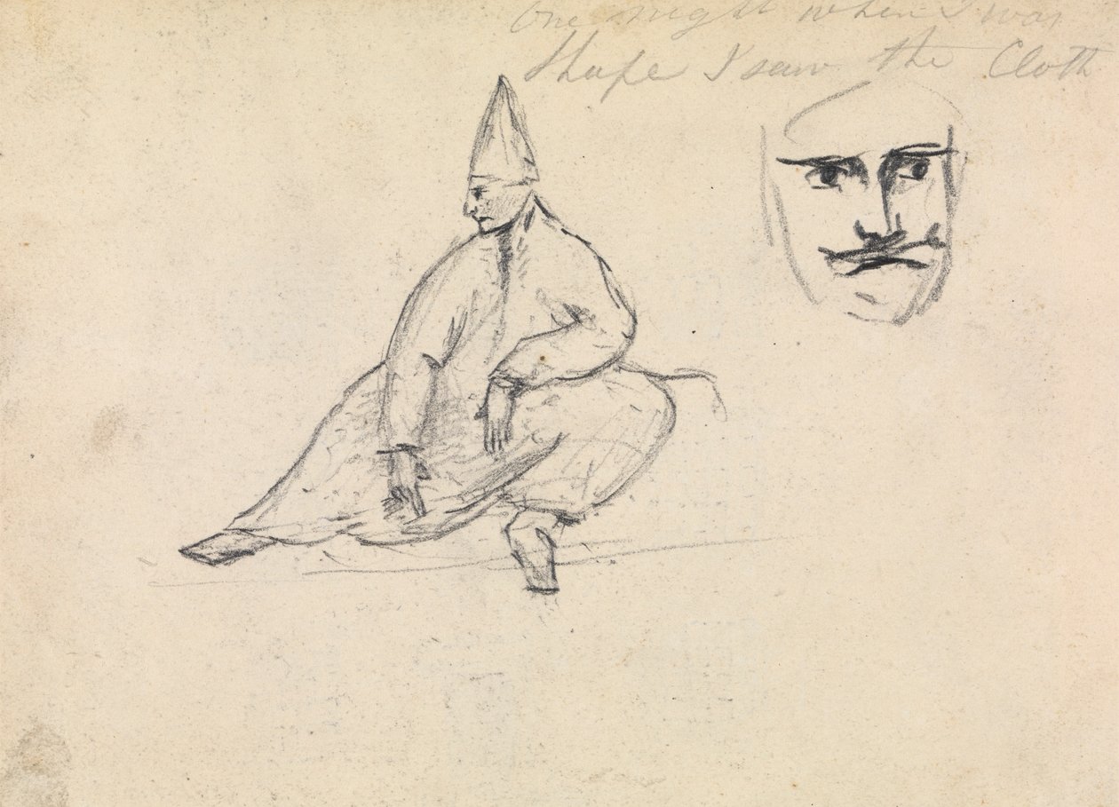 Studie van een Zittende Man met Puntige Hoed door Benjamin Robert Haydon