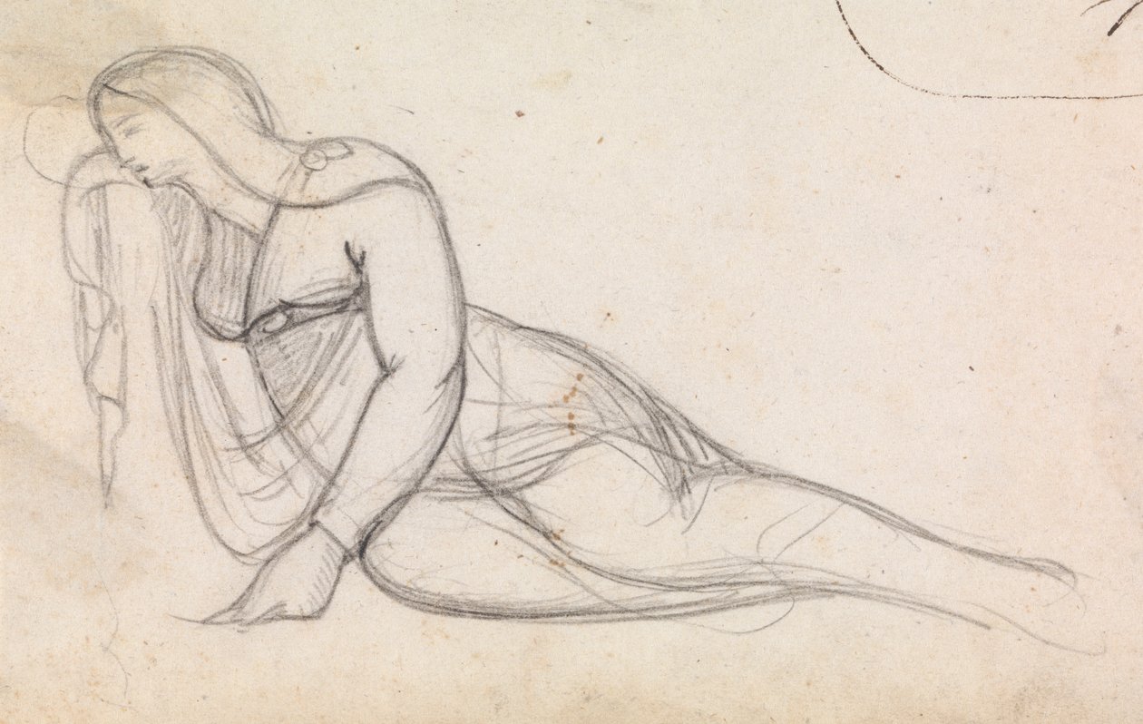Studie van een vrouw in gedeeltelijke rust door Benjamin Robert Haydon