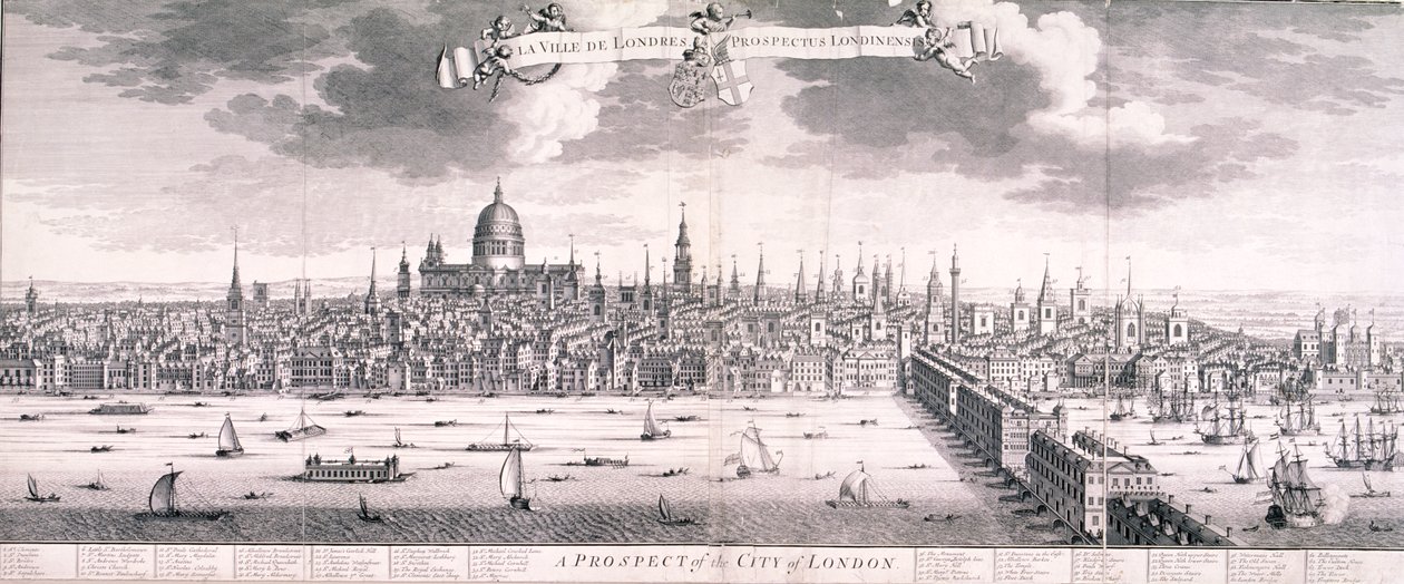 Panoramisch uitzicht op Londen door Benjamin Smith
