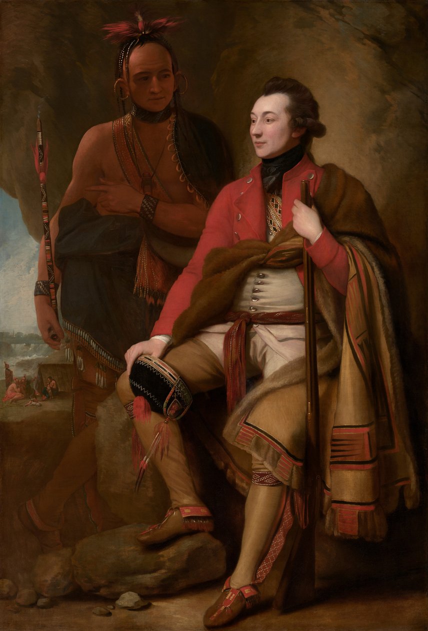 Kolonel Guy Johnson en Karonghyontye (kapitein David Hill) door Benjamin West