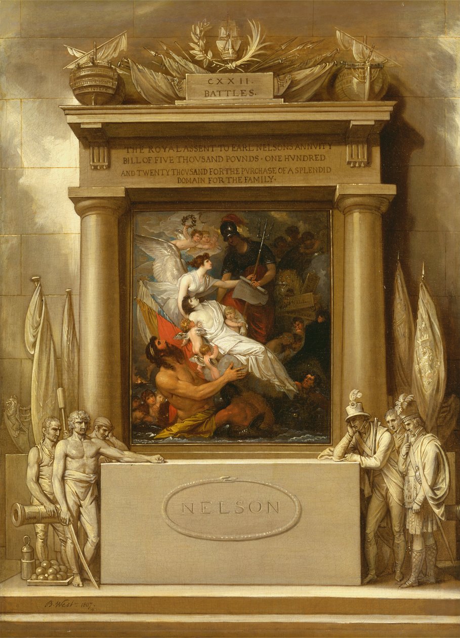 De apotheose van Nelson door Benjamin West