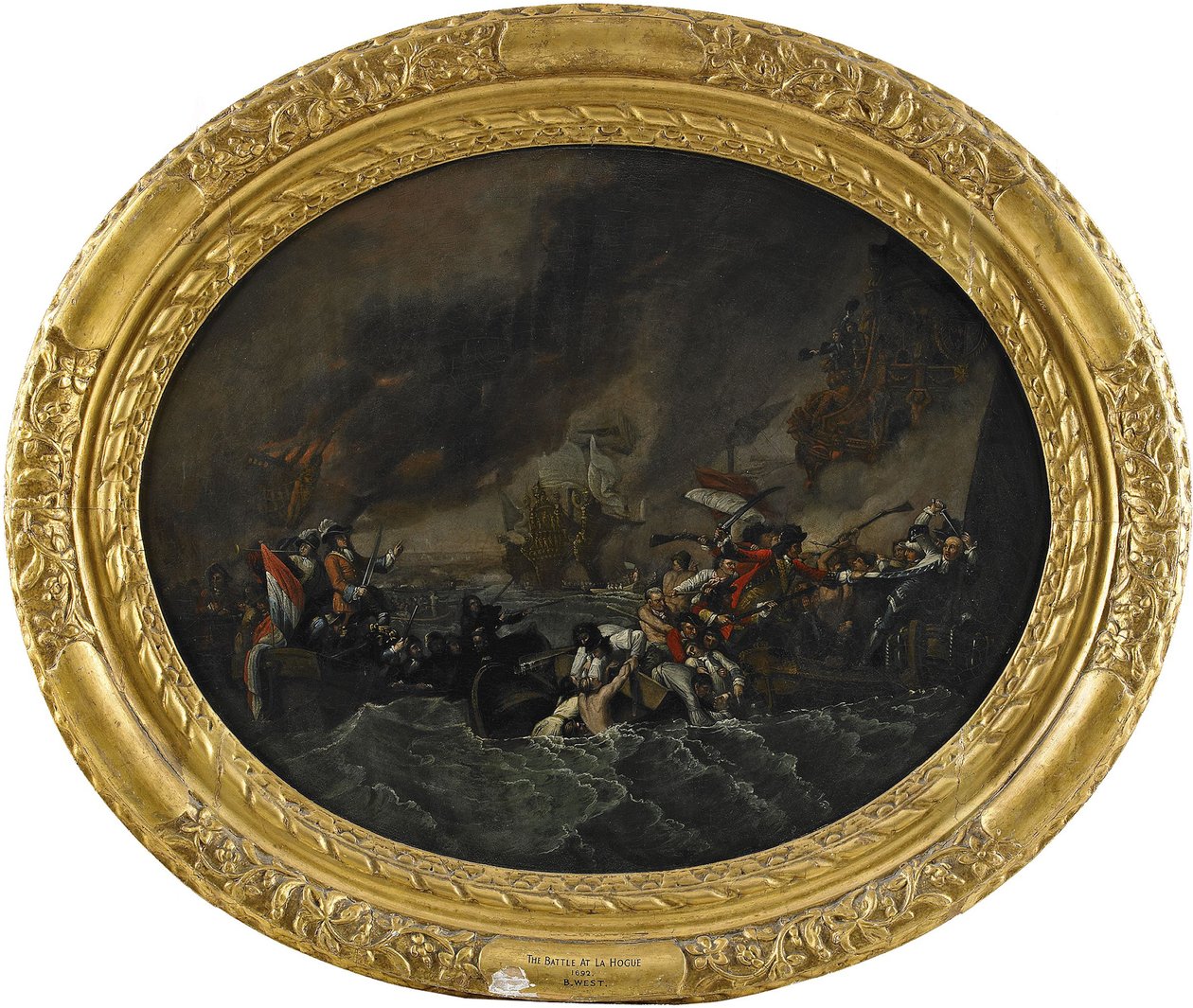 De slag bij La Hogue, 1820 door Benjamin West
