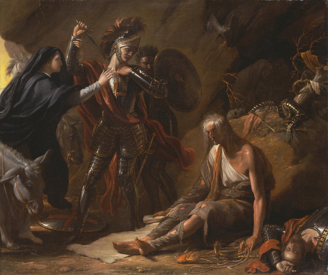 De grot der wanhoop door Benjamin West