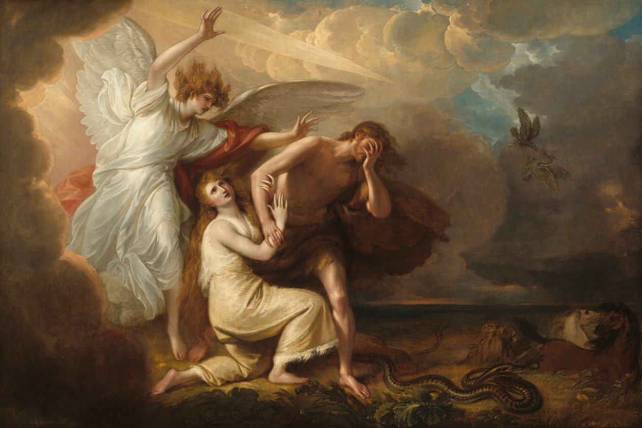 De Verdrijving van Adam en Eva uit het Paradijs door Benjamin West